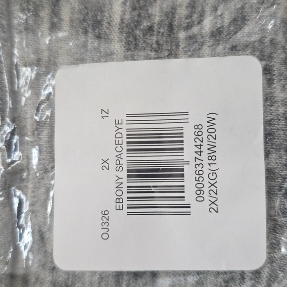 ⭐️40% Off⭐️ Just My Size French Terry Cowl Neck Plus Size Tunic Ebony Space Dye - Picture 4 of 4